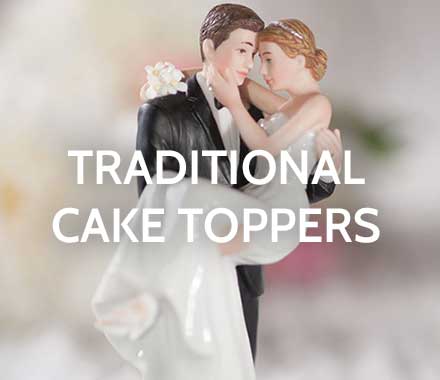 Traditional Bride and Groom Wedding Cake Toppers