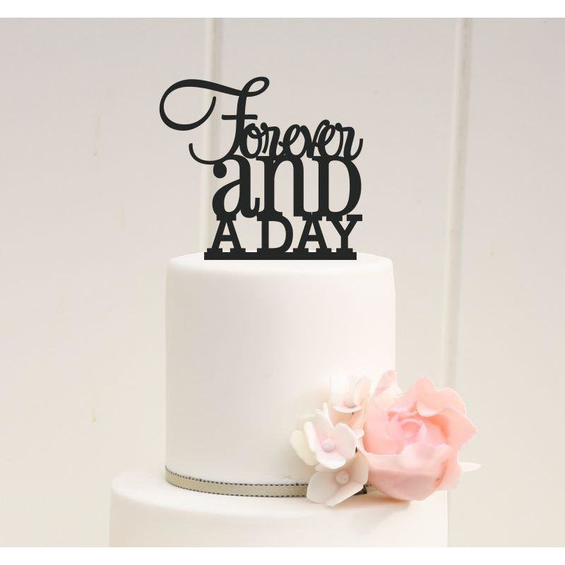 Custom Wedding Cake Topper Forever and a Day Cake Topper - Wedding Collectibles