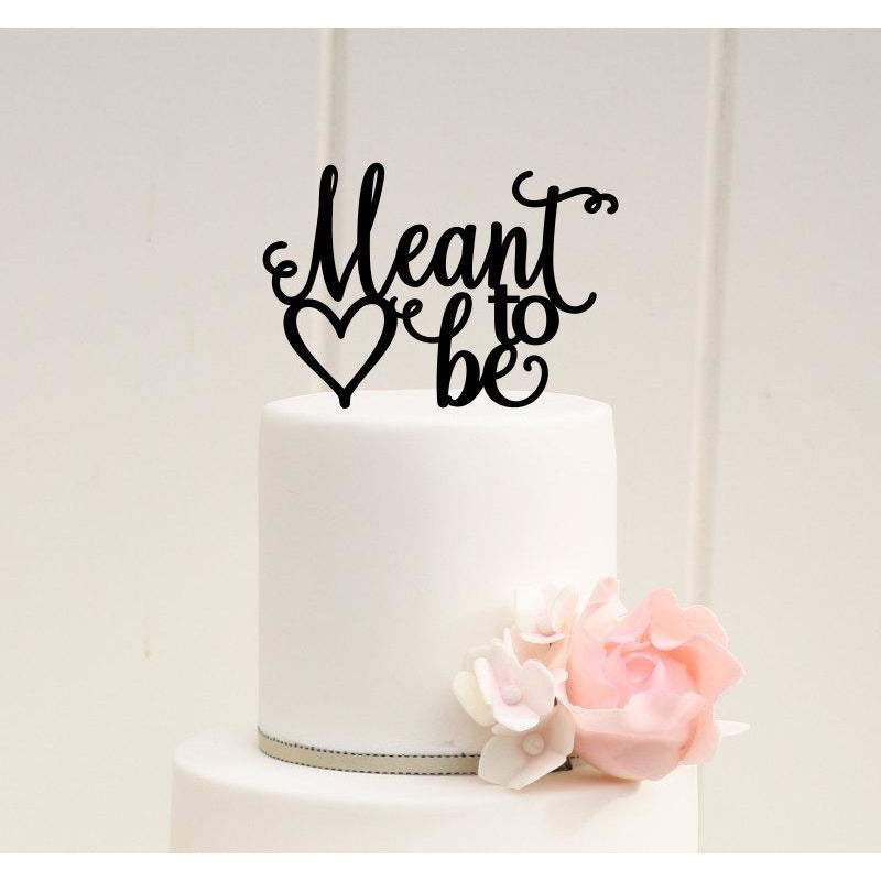 Meant to Be Wedding Cake Topper or Bridal Shower Cake Topper - Wedding Collectibles