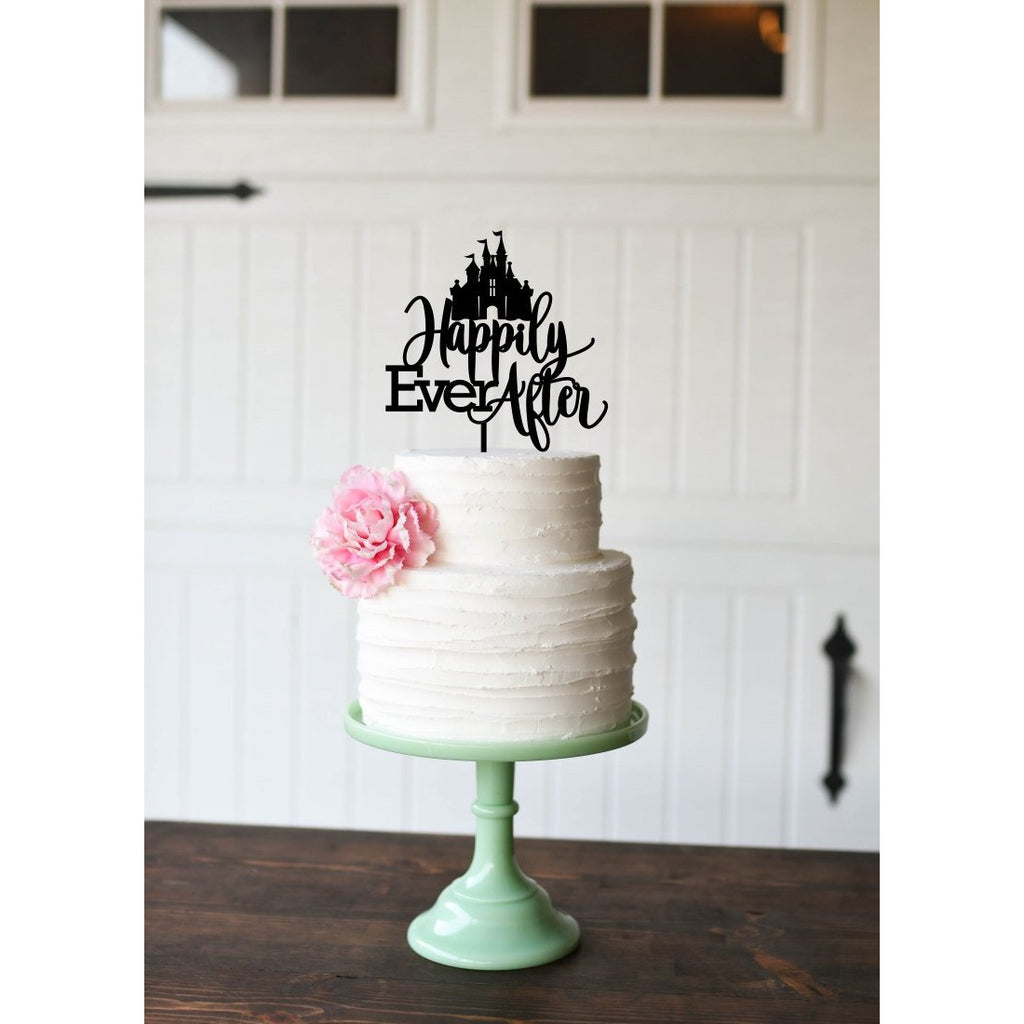 Cinderella Cake Topper - Wedding Cake Topper - Happily Ever After Cake Topper with Castle - Wedding Collectibles
