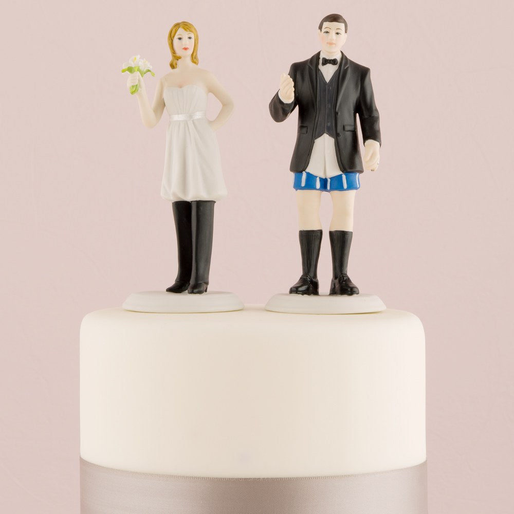 Bride 'In Charge' Wearing Pants and Groom 'Not In Charge' Without Funny Wedding Cake Topper - Wedding Collectibles