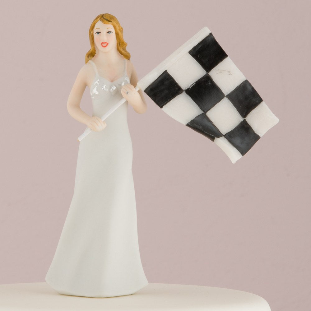 Bride at Finish Line Figurine Mix & Match Cake Toppers - Wedding Collectibles