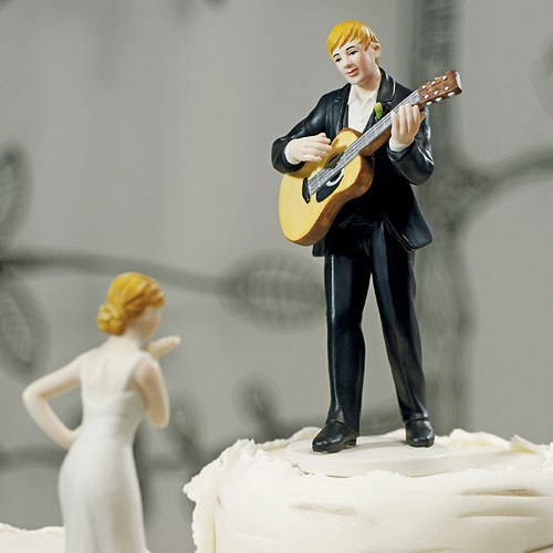 Love Serenade Guitar Playing Groom Figurine - Mix & Match - Wedding Collectibles