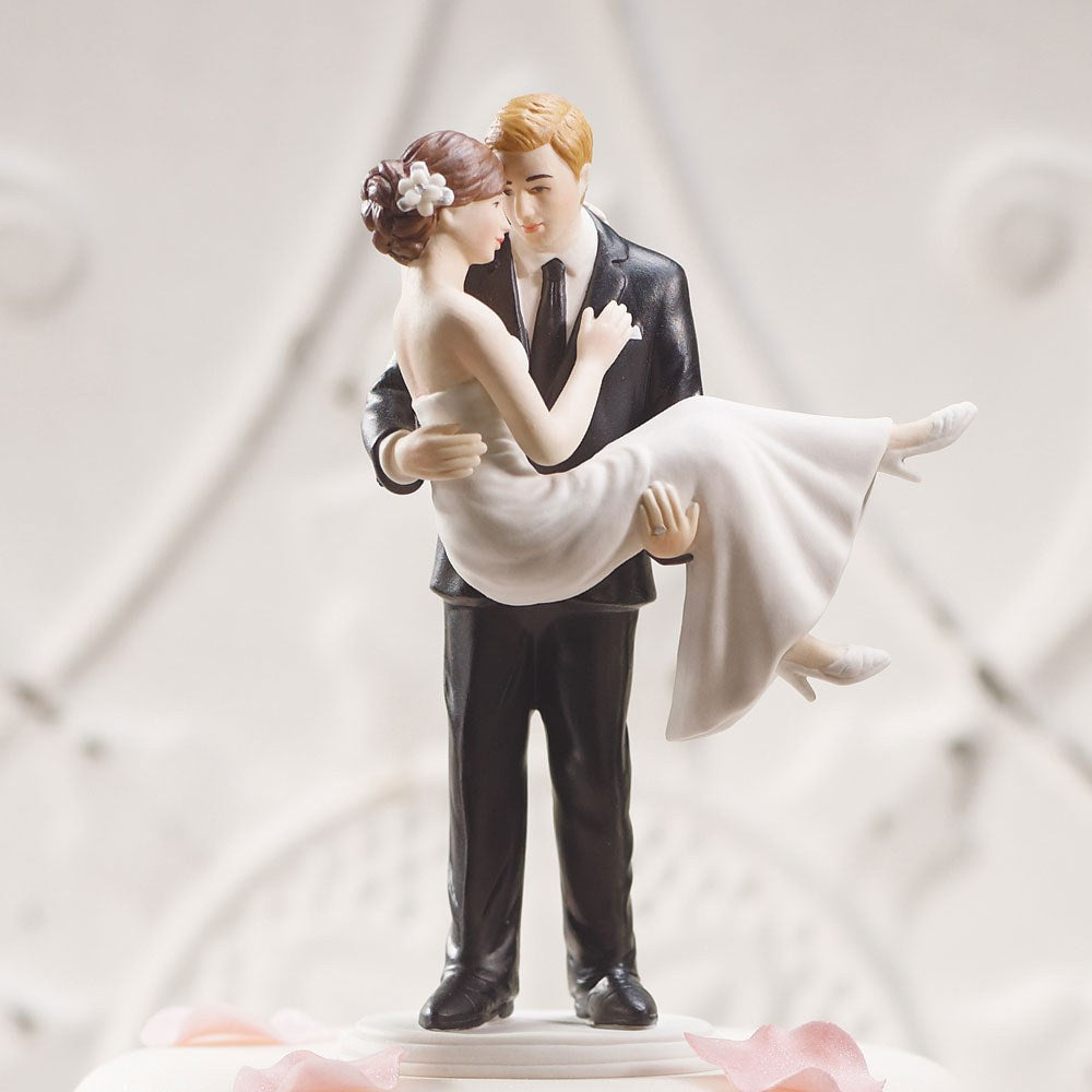 “Swept Up in His Arms” Wedding Couple Figurine - Wedding Collectibles