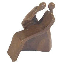 Abstract Lovers Cast Bronze Sculpture Cakeside Figurine - Wedding Collectibles