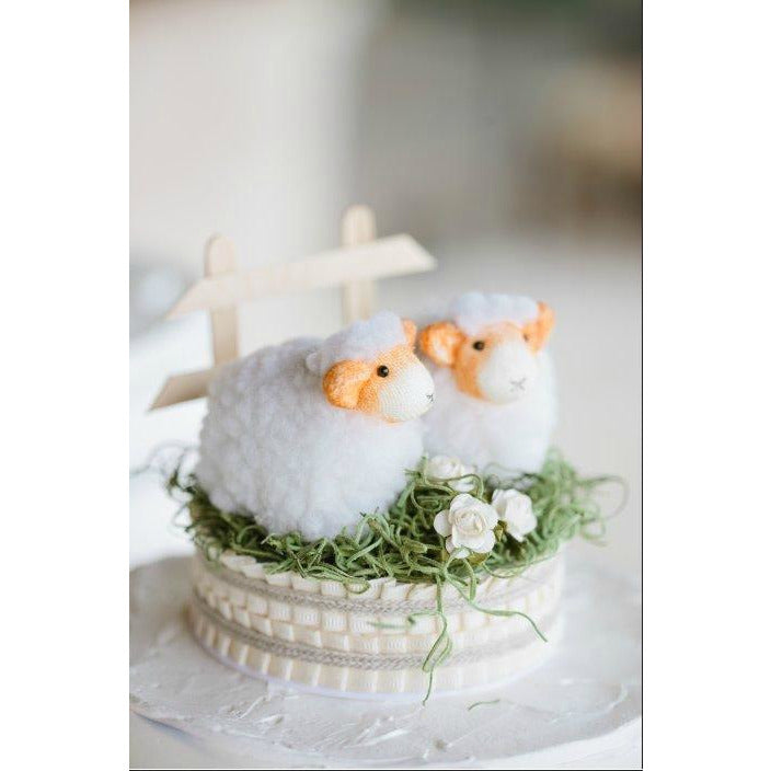 "Be my Baahby Forever" Sheep Lamb Wedding Cake Topper - Wedding Collectibles