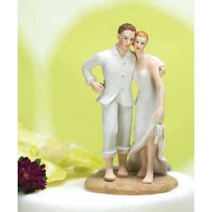 Beach Bride and Groom Cake Topper - Wedding Collectibles