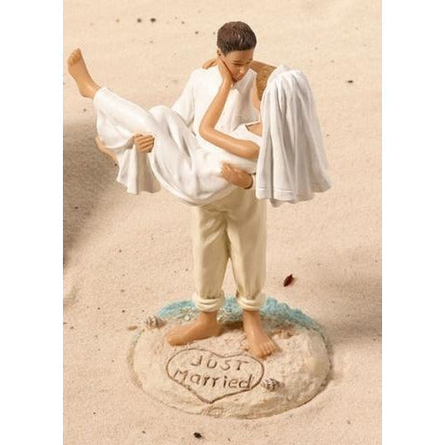 Beach Romance Bride and Groom Cake Topper - Wedding Collectibles