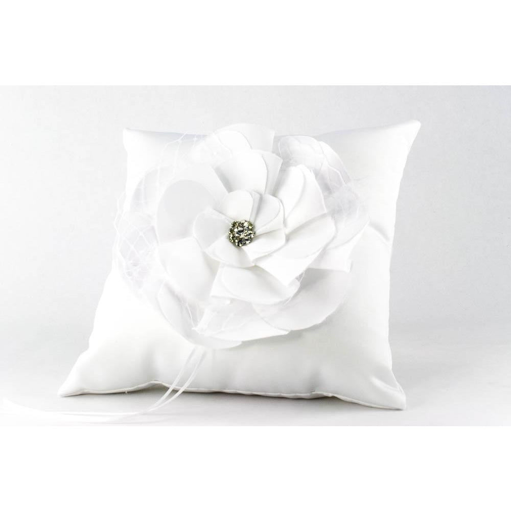 Netted Rose Wedding Ring Bearer Pillow - Wedding Collectibles