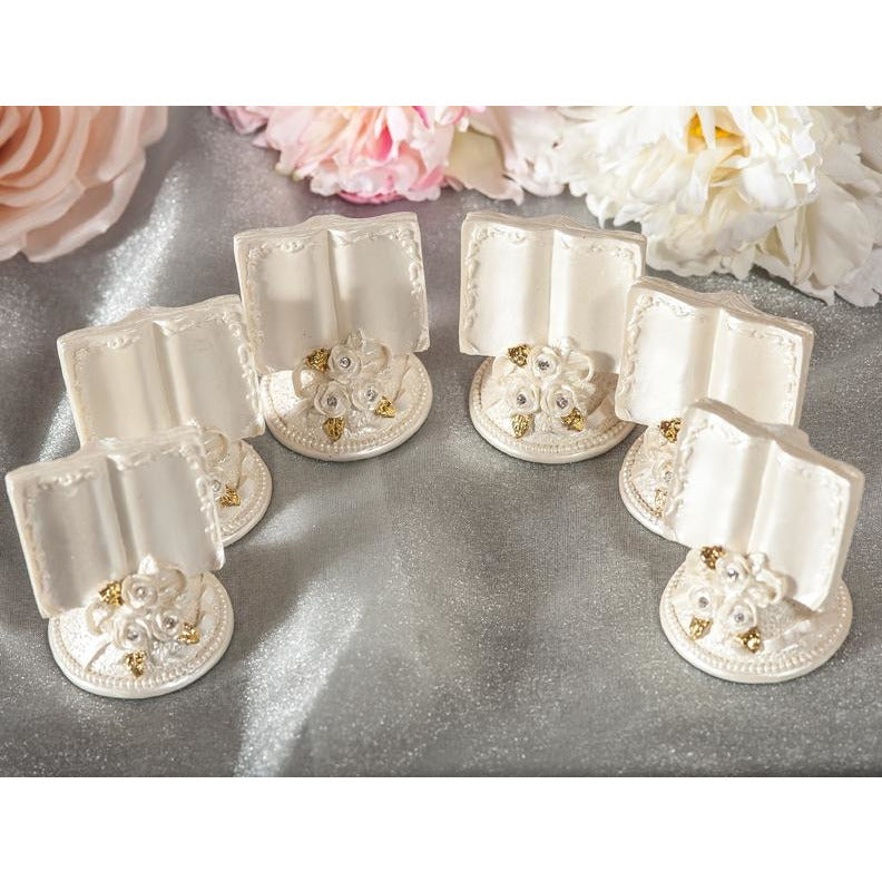 Book Wedding Favors and Place Card Holder (Set of 6) - Wedding Collectibles