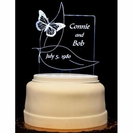 Butterfly Light-Up Wedding Cake Topper - Wedding Collectibles