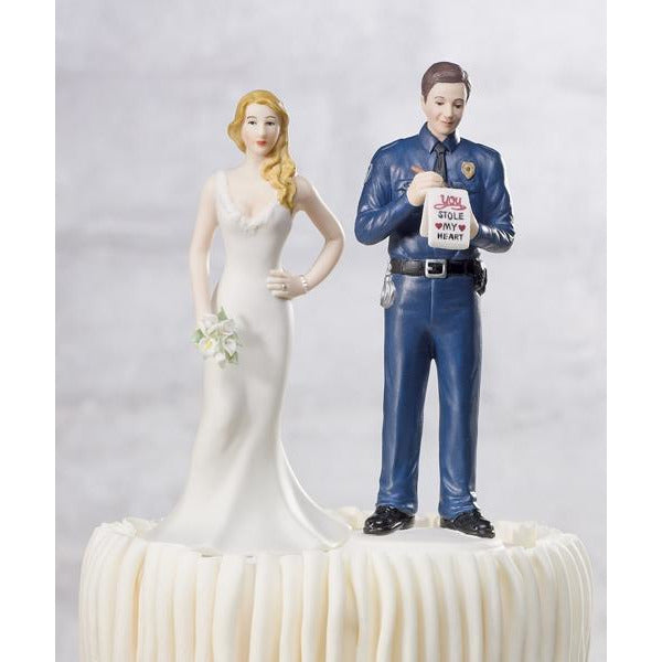 “A Love Citation” Policeman Groom Figurine - Wedding Collectibles