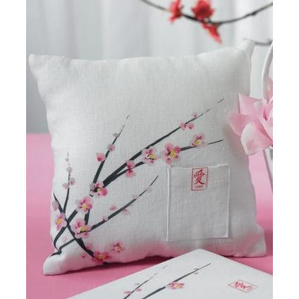 Cherry Blossom Wedding Ceremony Square Ring Bearer Pillow - Wedding Collectibles