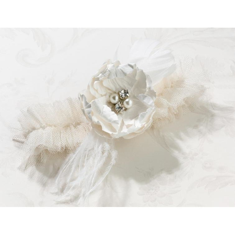 Chic & Shabby Garter-Cream - Wedding Collectibles