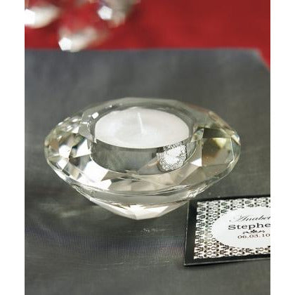 Crystal Tealight Holders- Set of 6 - Wedding Collectibles