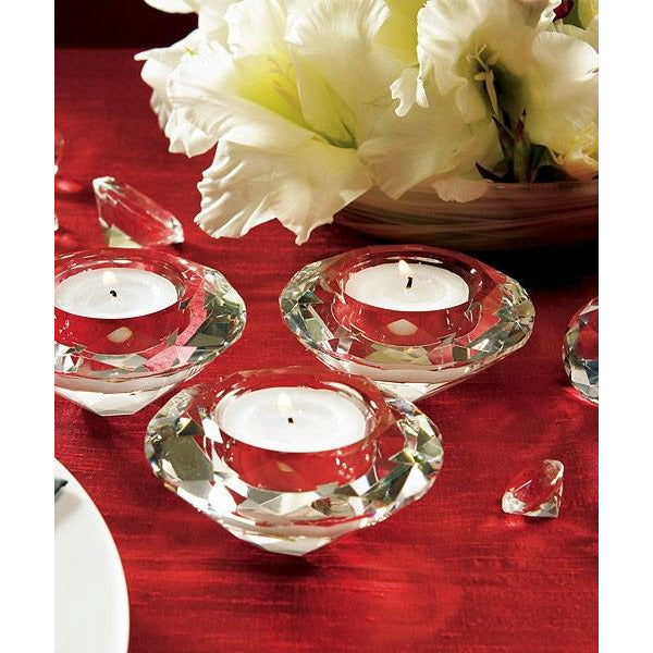 Crystal Tealight Holders- Set of 6 - Wedding Collectibles