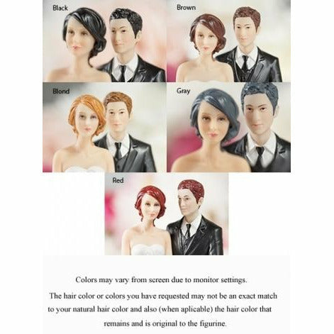 Glam Porcelain Bride and Groom Wedding Cake Topper - Wedding Collectibles