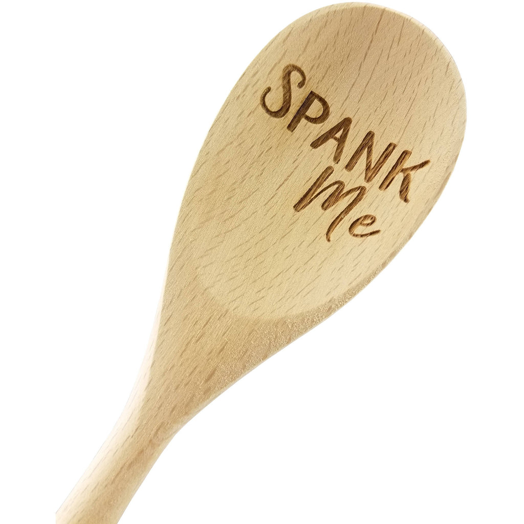 Engraved Spank Me Wood Spoon Gift - 14 inch- hostess gift, shower favor, engraved spoon, stocking stuffer - Wedding Collectibles