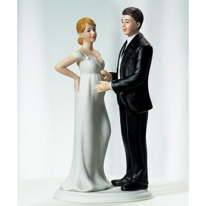 Expecting Bridal Couple Figurine - Wedding Collectibles