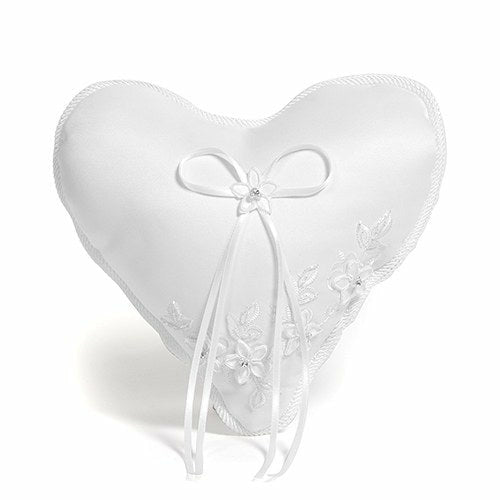 Floral Fantasy Heart Shaped Ring Pillow - Wedding Collectibles