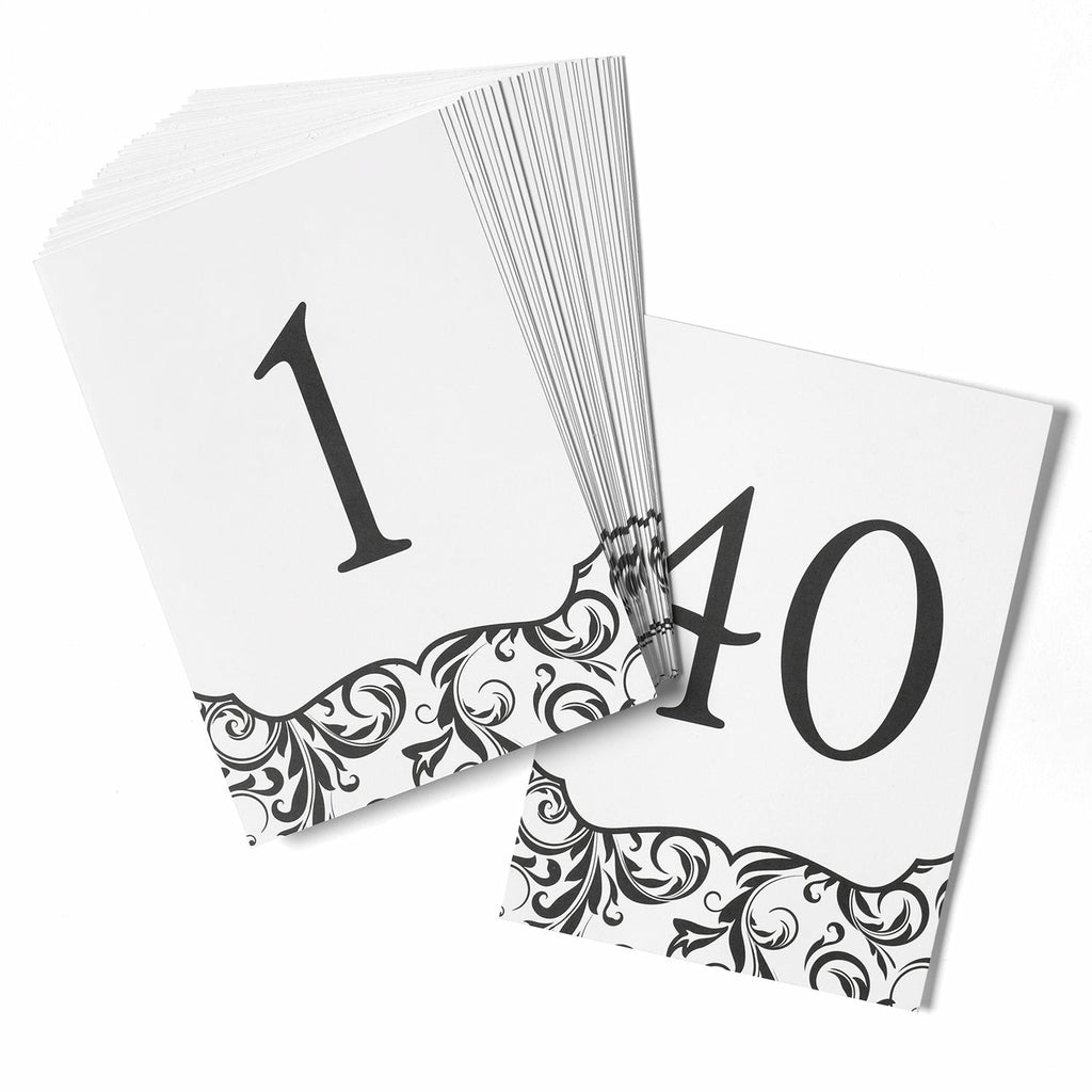 Flourish Table Number Cards - Wedding Collectibles