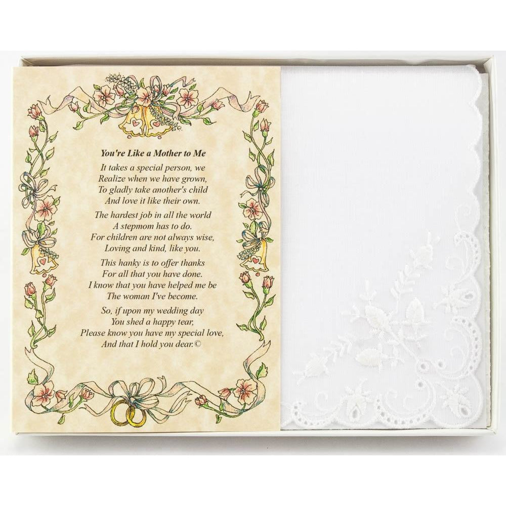 Personalized For Bride's Stepmother or Someone Dear Wedding Handkerchief - Wedding Collectibles