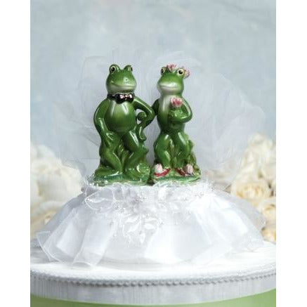 Funny Frog Prince Cake Topper - Wedding Collectibles