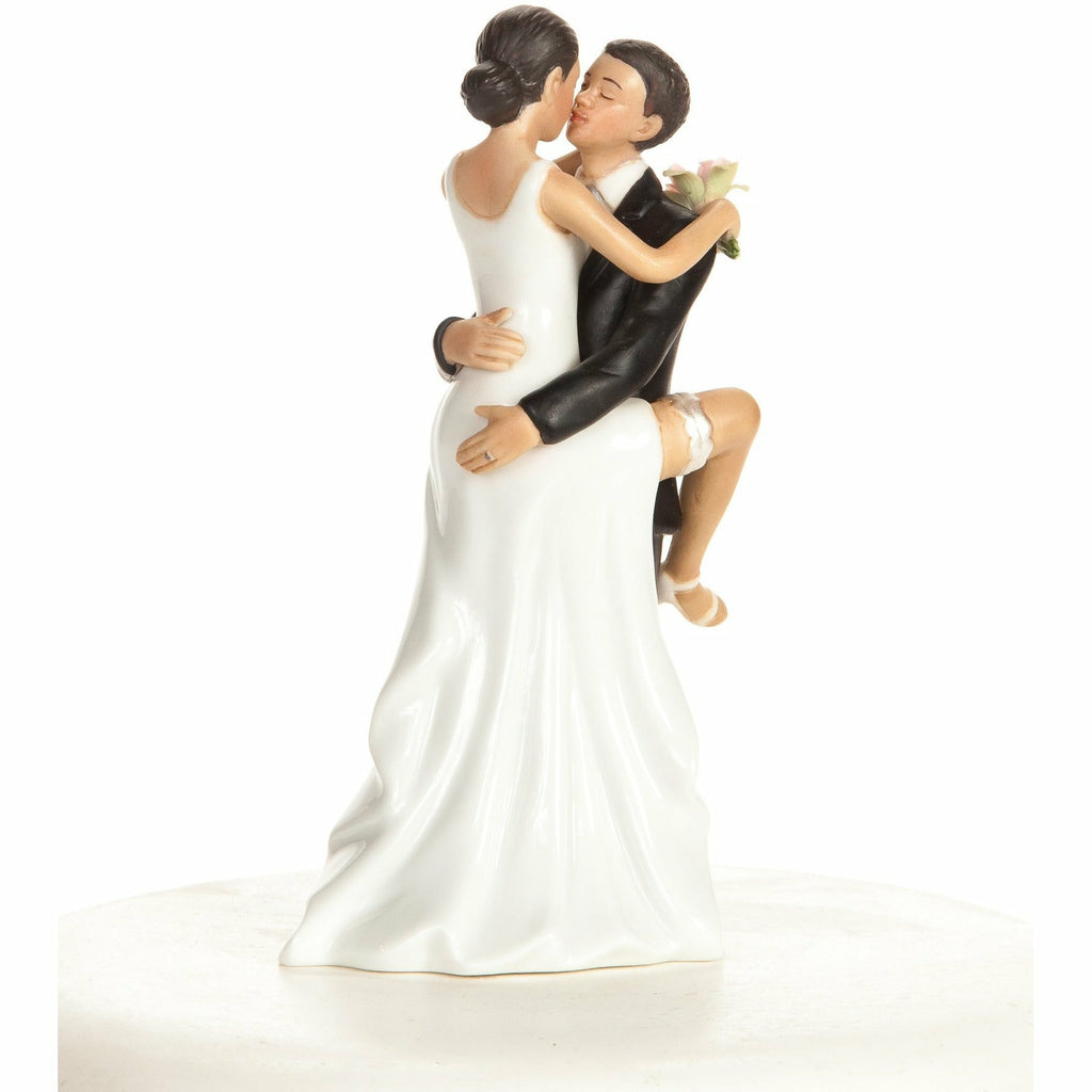"Funny Sexy" African American Wedding Bride and Groom Cake Topper Figurine - Wedding Collectibles
