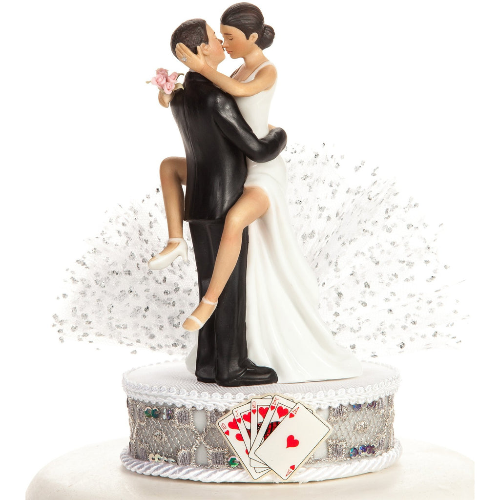 Funny Sexy African American Las Vegas Wedding Cake Topper - Wedding Collectibles