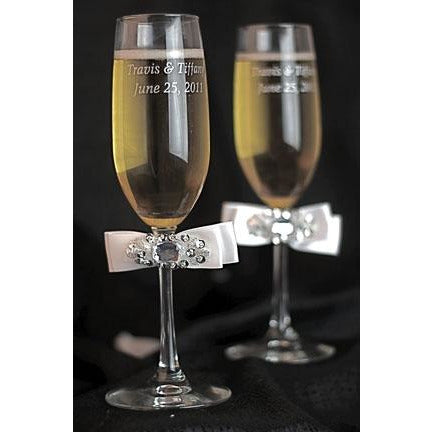 Glam Wedding Toasting Glasses - Wedding Collectibles