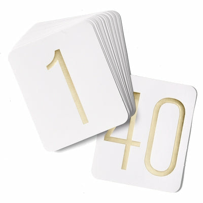 Gold Foil Table Numbers - Wedding Collectibles