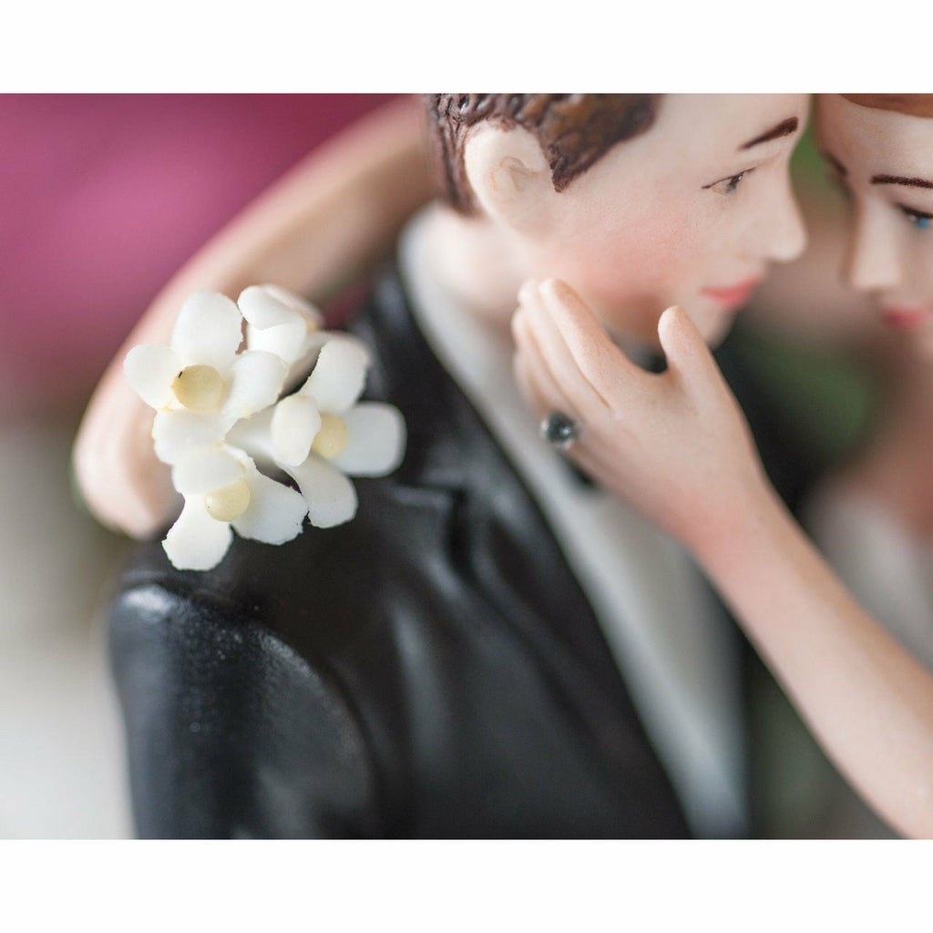 Groom Holding Bride Traditional Cake Topper Figurine - Wedding Collectibles