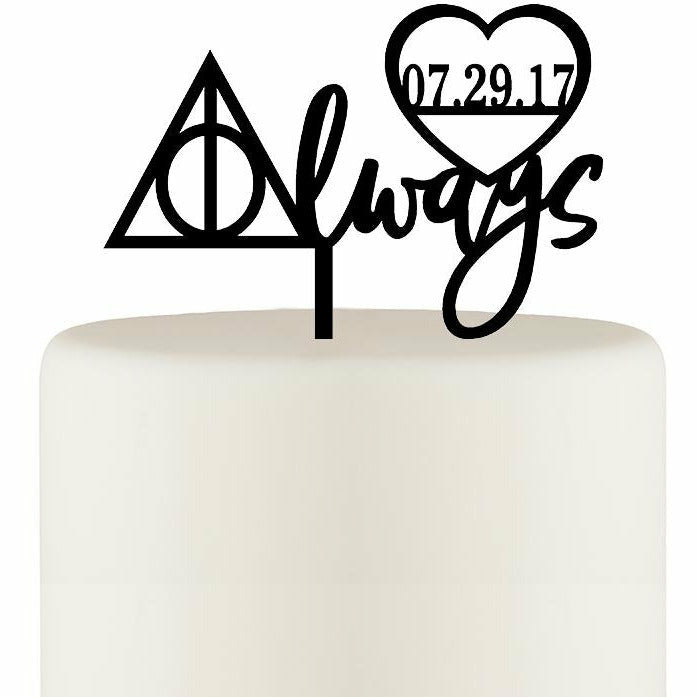 Harry Potter Inspired Cake Topper - Always Cake Topper with Wedding Date - Wedding Collectibles