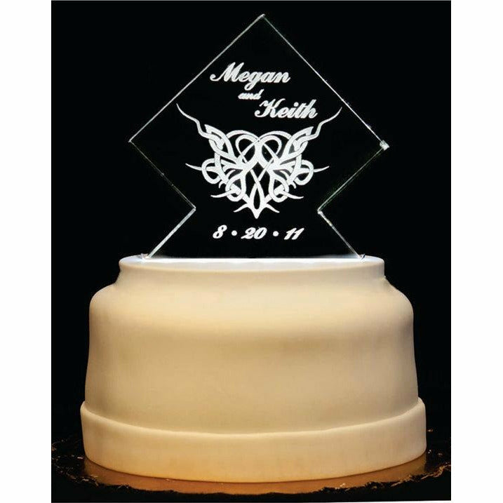Heart Gothic Thorny Light-Up Wedding Cake Topper - Wedding Collectibles