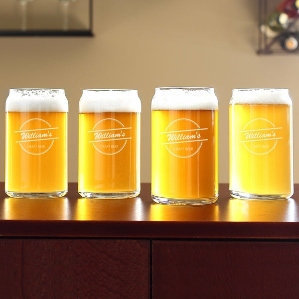 Home Brew Can Glasses (Set of 4) - Wedding Collectibles