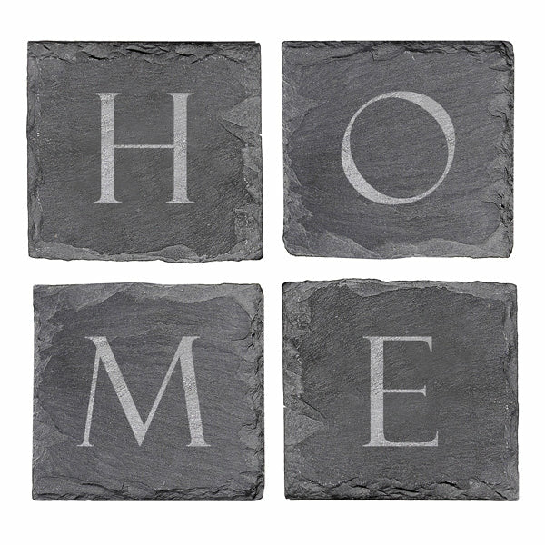 Home Sweet Home Slate Coasters (Set of 4) - Wedding Collectibles