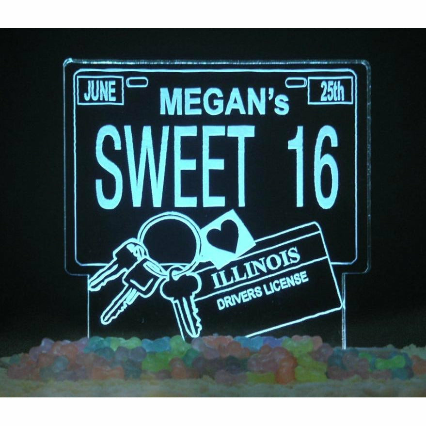 Legal To Drive 16 Light-Up Caketopper - Wedding Collectibles
