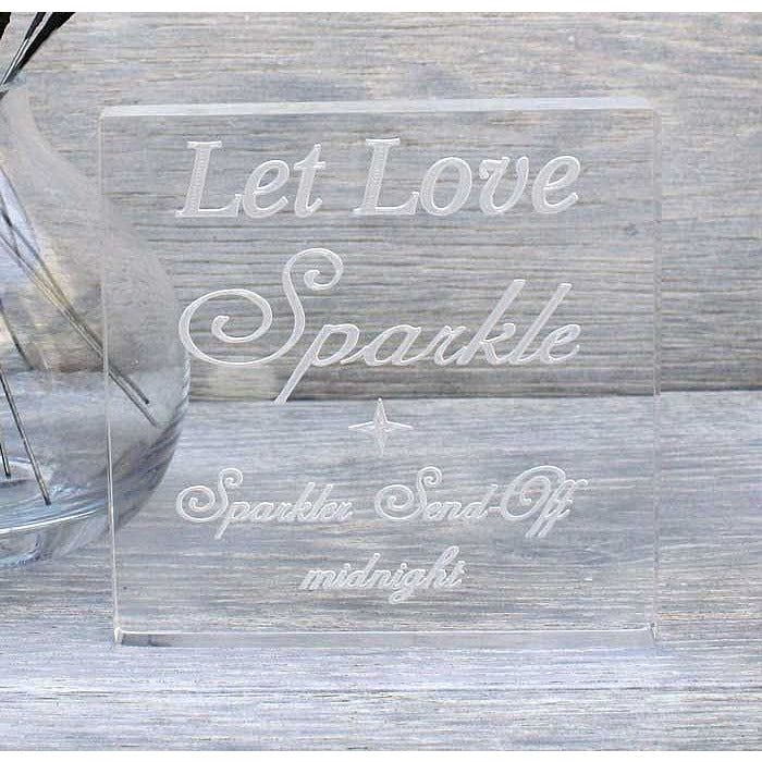 Let Love Sparkle Sparkler Sign - Personalized - Wedding Collectibles