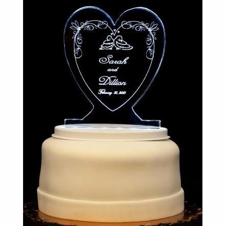 Love Birds Light-Up Wedding Cake Topper - Wedding Collectibles