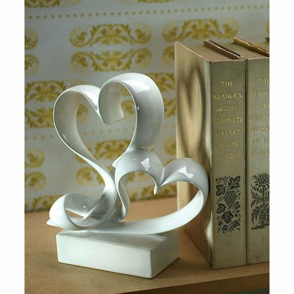 Love Link Stylized Heart Cake Topper - Wedding Collectibles