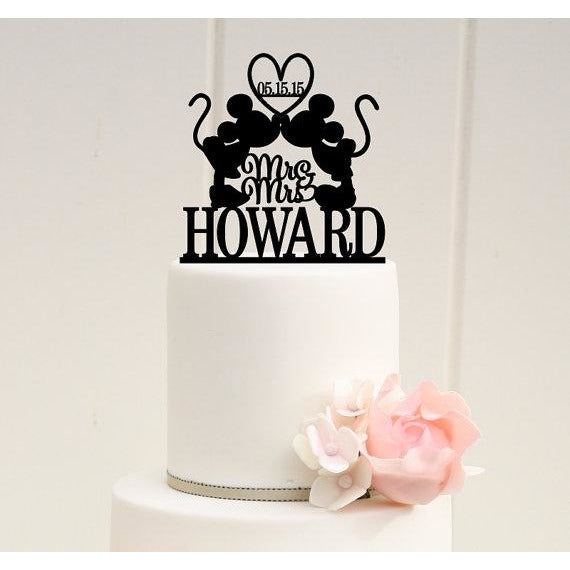Mickey & Minnie Mr and Mrs Wedding Cake Topper - Wedding Collectibles