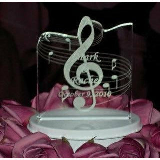 Music Wedding Light-Up Cake Topper - Wedding Collectibles