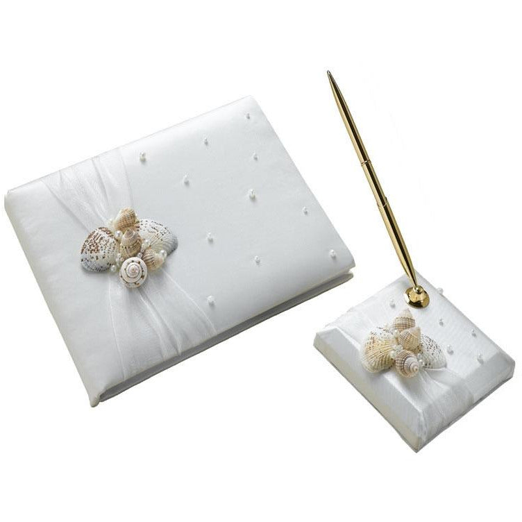 Oceans Away Guest Book and Pen Set - Wedding Collectibles
