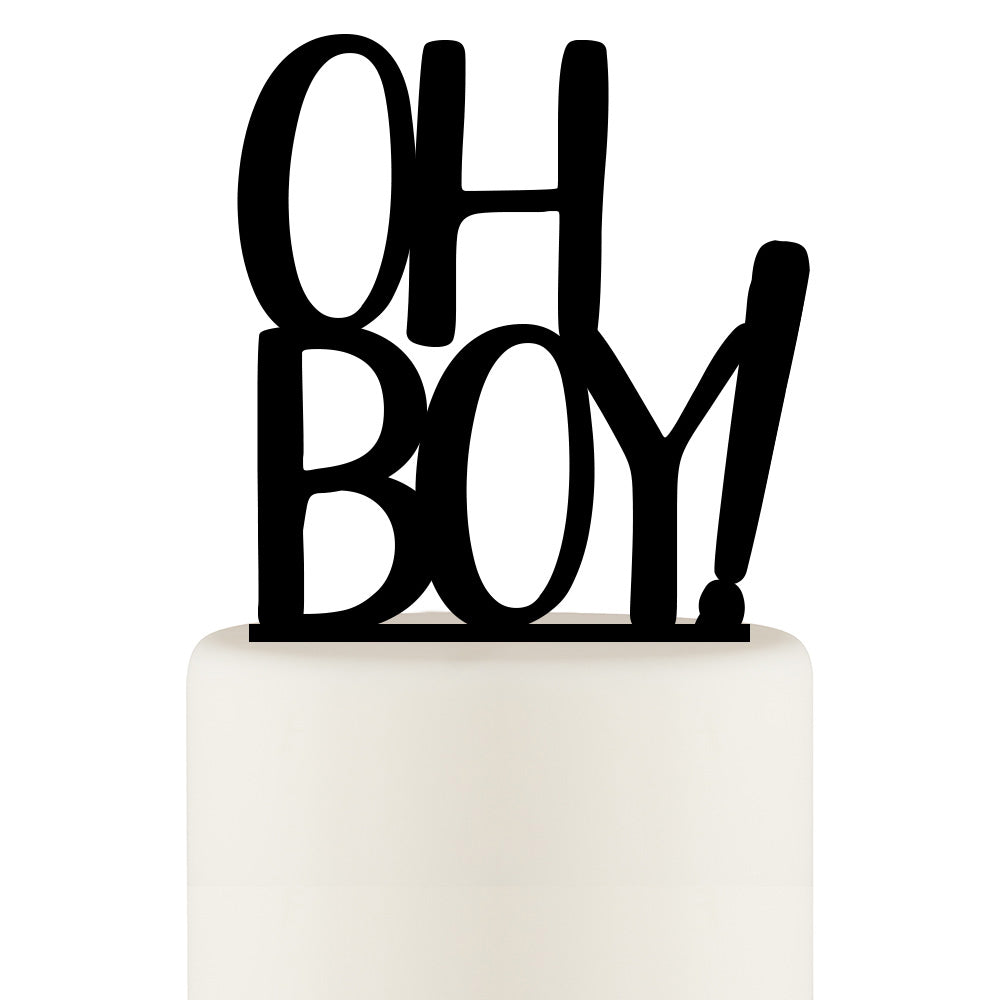 Oh Boy Baby Shower Cake Topper - Gender Reveal Party Cake Topper - Wedding Collectibles
