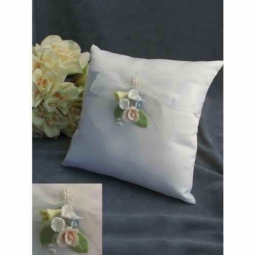 Pastel Rose Wedding Ring Bearer Pillow - Wedding Collectibles