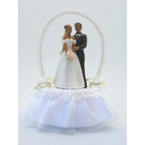 Pearl Arch African American Cake Topper - Wedding Collectibles