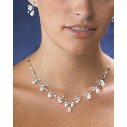 Pearl Drop Necklace & Earrings - Wedding Collectibles