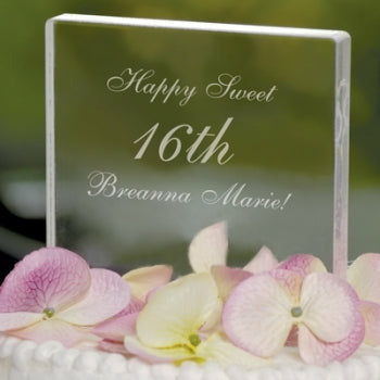 Personalized Celebration Cake Topper 16th or 15th (Custom Number and Text) - Wedding Collectibles