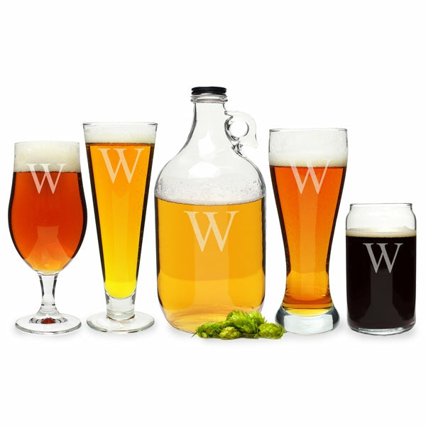 Personalized Craft Beer 5pc. Party Glassware Set - Wedding Collectibles