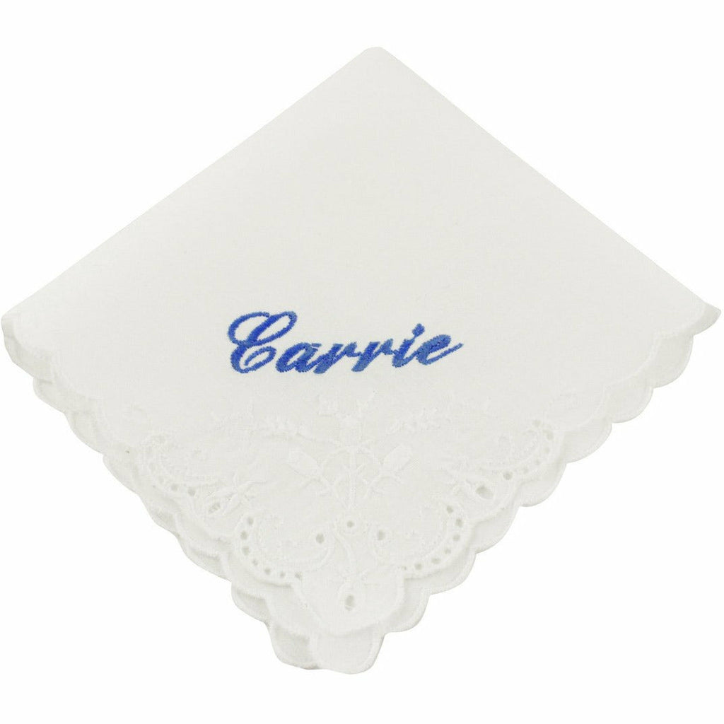 Cursive Custom Name Wedding Handkerchief - Wedding Collectibles